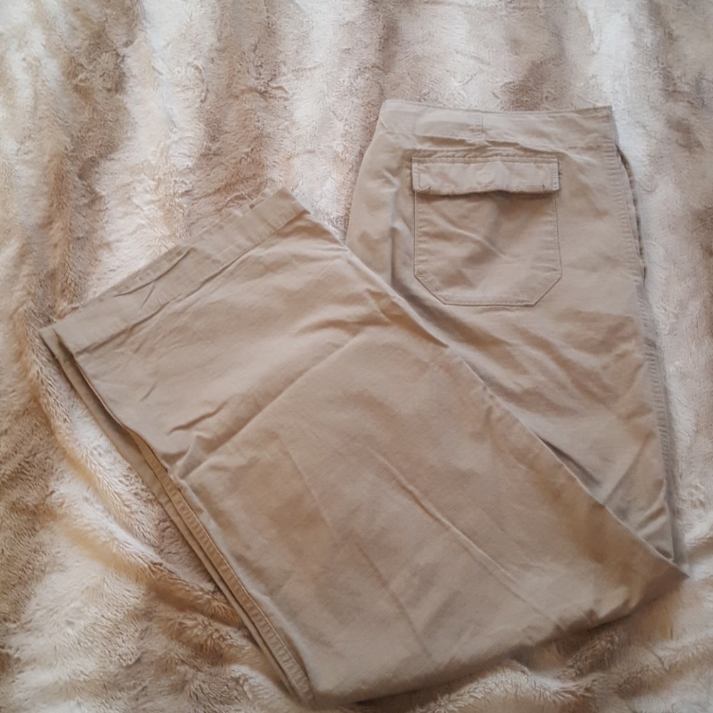 Gap ripstop loose fit drawstring khaki beach pants